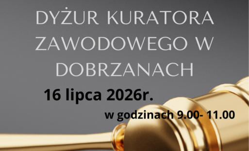 Dyżur Kuratora Zawodowego w Punkcie Informacyjno - Konsultacyjnym 16.07.2026 r.